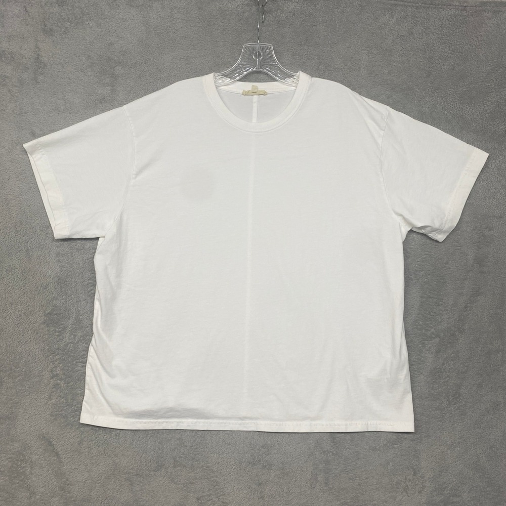 Madewell Shirt Womens Extra Large Oversize Tee White Crew Neck Cotton